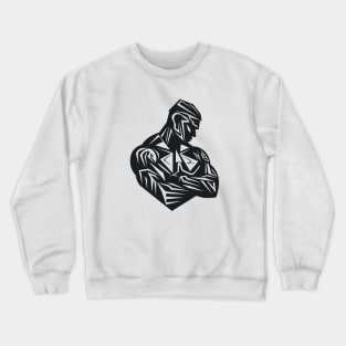 Man Strong Will Power Vector Graphic Crewneck Sweatshirt